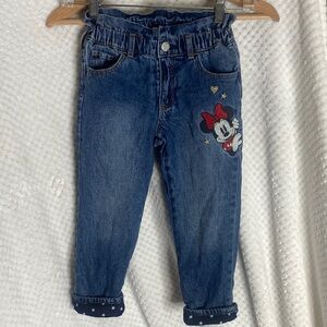 Baby Gap Denim Jeans with Disney Minnie Mouse Embroidery